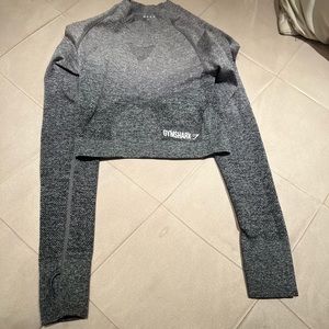 Crop long sleeve training top
